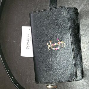 Juicy Couture Black Leather Belt Bag